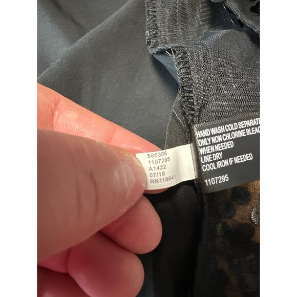 Lane Bryant Womens Black Sequin Embellished Blouse Size 16 - Picture 7 of 8